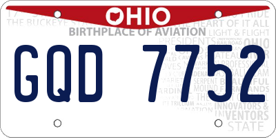 OH license plate GQD7752
