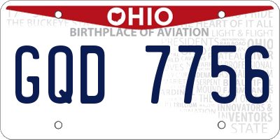 OH license plate GQD7756