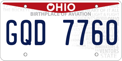 OH license plate GQD7760
