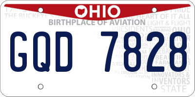 OH license plate GQD7828