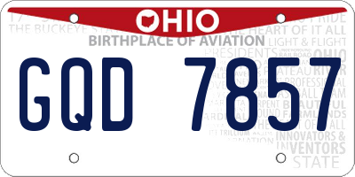 OH license plate GQD7857