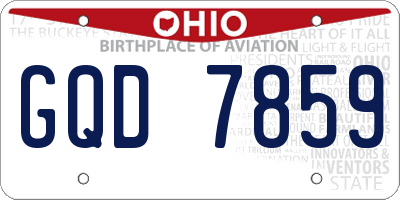 OH license plate GQD7859
