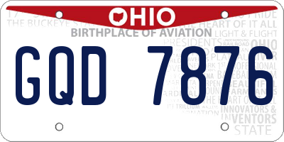 OH license plate GQD7876