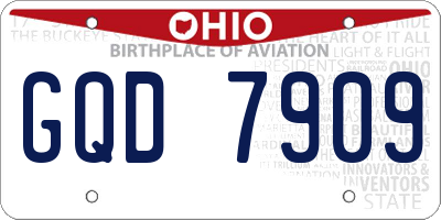 OH license plate GQD7909