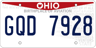 OH license plate GQD7928