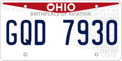 OH license plate GQD7930