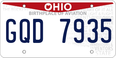OH license plate GQD7935