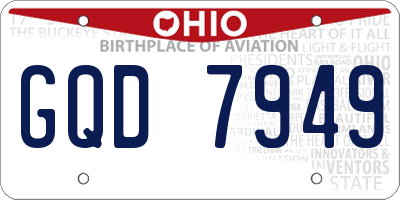 OH license plate GQD7949