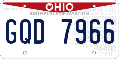 OH license plate GQD7966