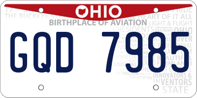 OH license plate GQD7985