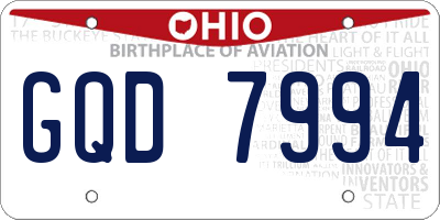 OH license plate GQD7994