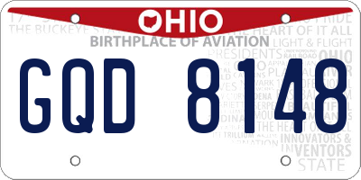 OH license plate GQD8148