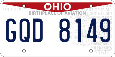 OH license plate GQD8149