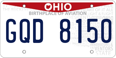 OH license plate GQD8150