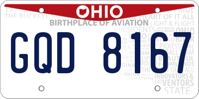 OH license plate GQD8167