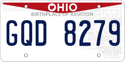 OH license plate GQD8279