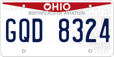 OH license plate GQD8324