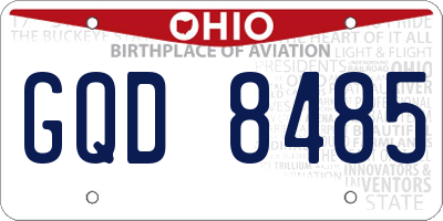OH license plate GQD8485