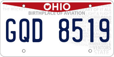 OH license plate GQD8519