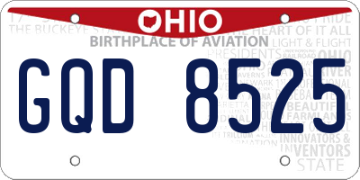 OH license plate GQD8525
