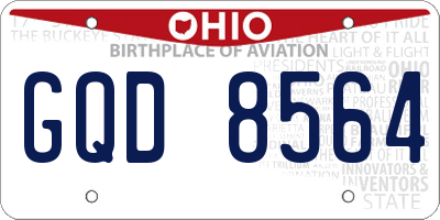 OH license plate GQD8564
