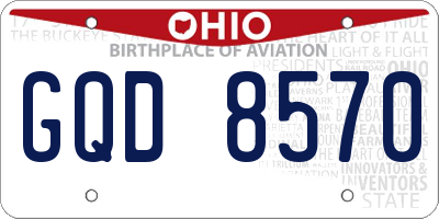 OH license plate GQD8570