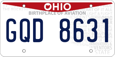 OH license plate GQD8631