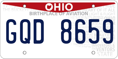 OH license plate GQD8659