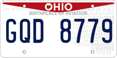OH license plate GQD8779