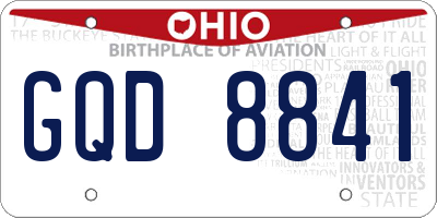 OH license plate GQD8841