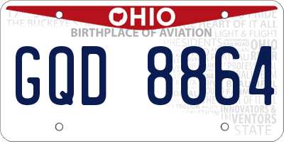 OH license plate GQD8864