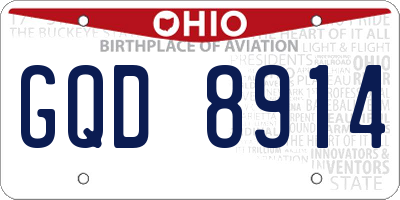 OH license plate GQD8914