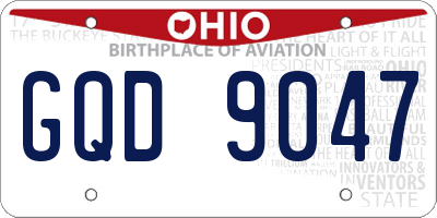 OH license plate GQD9047