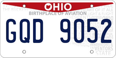 OH license plate GQD9052