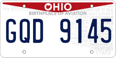 OH license plate GQD9145