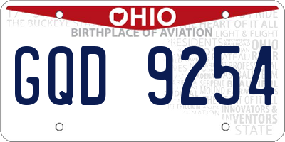 OH license plate GQD9254