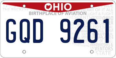 OH license plate GQD9261