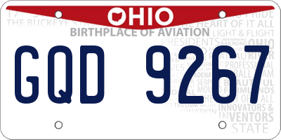 OH license plate GQD9267