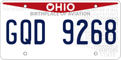 OH license plate GQD9268