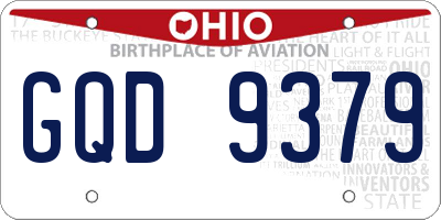 OH license plate GQD9379