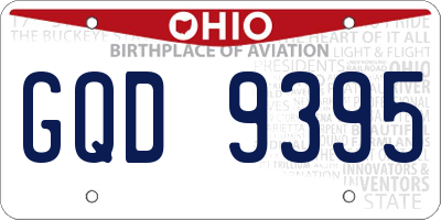 OH license plate GQD9395