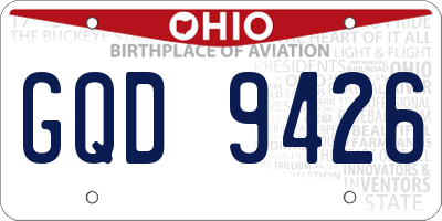 OH license plate GQD9426