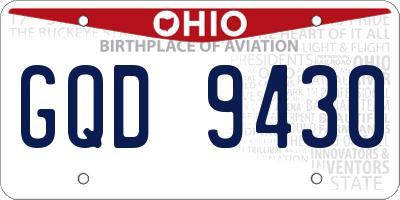 OH license plate GQD9430