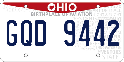 OH license plate GQD9442