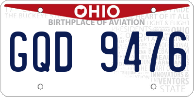 OH license plate GQD9476