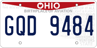 OH license plate GQD9484