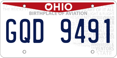 OH license plate GQD9491
