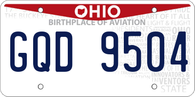 OH license plate GQD9504