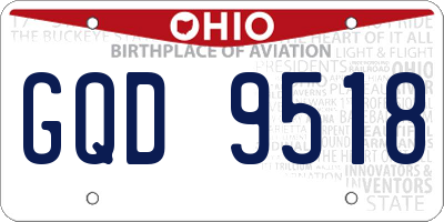 OH license plate GQD9518