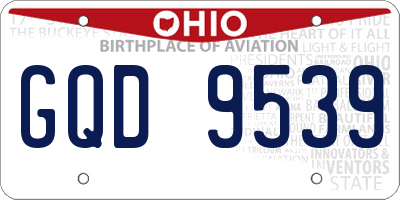 OH license plate GQD9539
